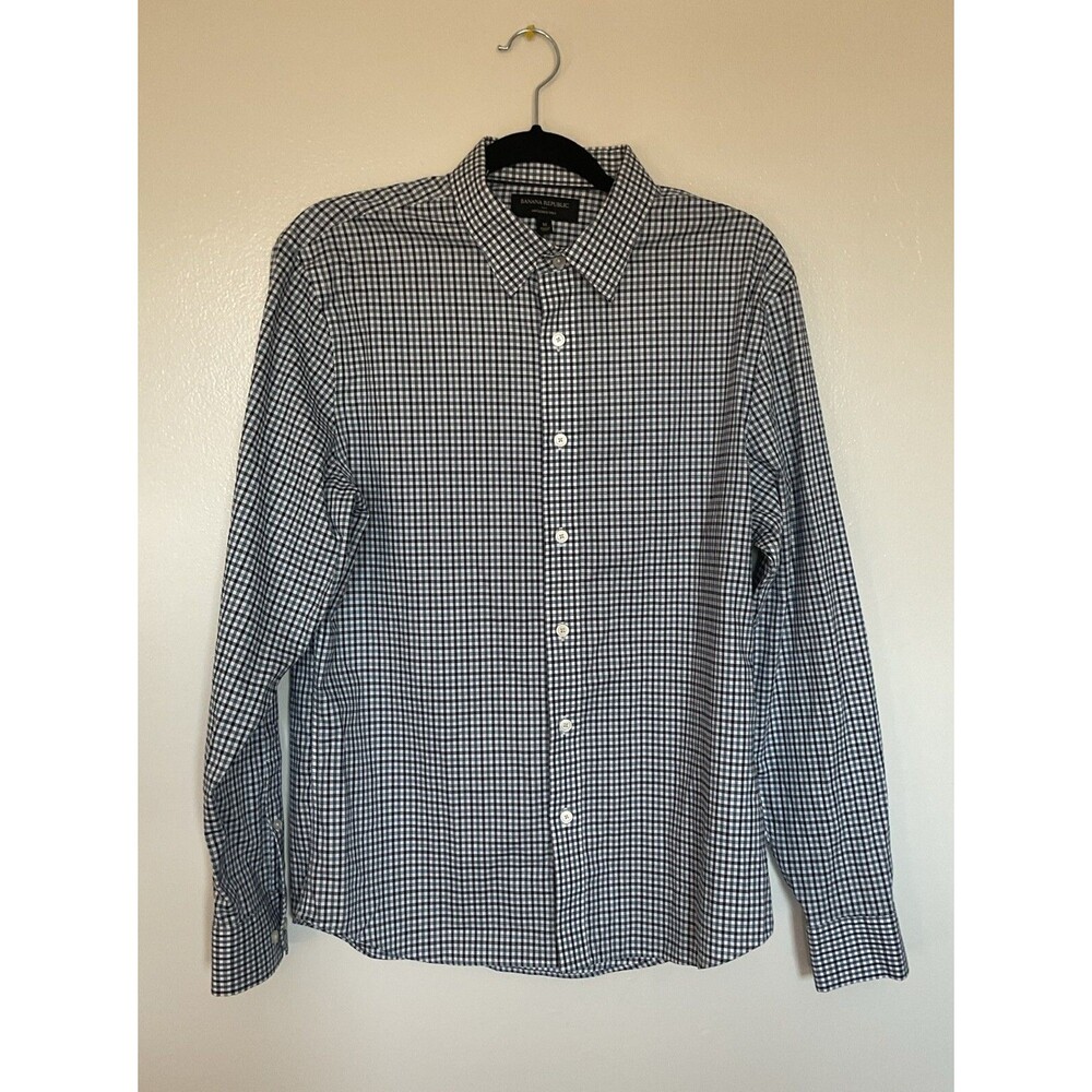 BANANA REPUBLIC | Stretch Poplin Mens Classic Button-Down | Size M